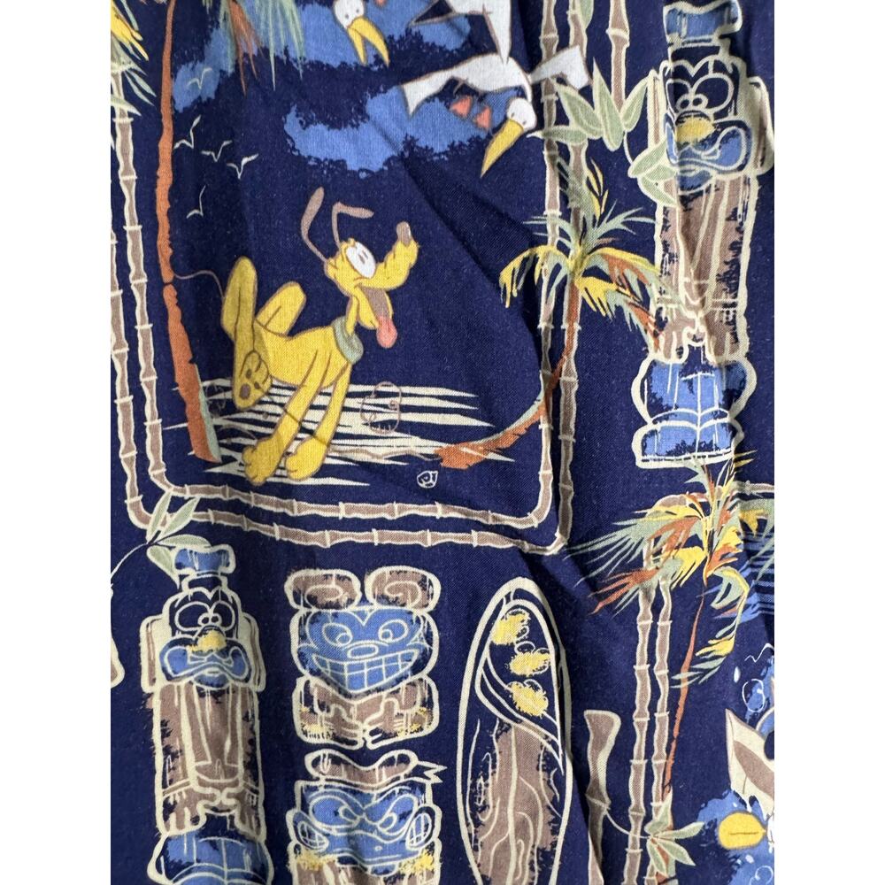Vintage Disney Store Blue Hawaii Night Nineties Tiki Wrap Skirt Large - Picture 4 of 7